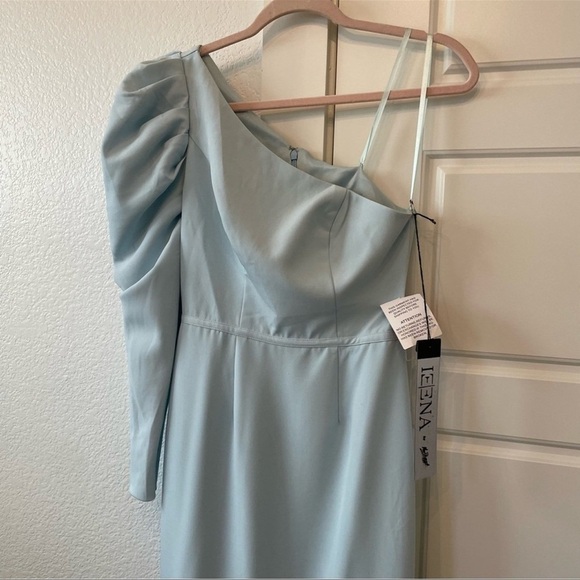 Mac Duggal One Shoulder Puff Sleeve Gown - Picture 4 of 5